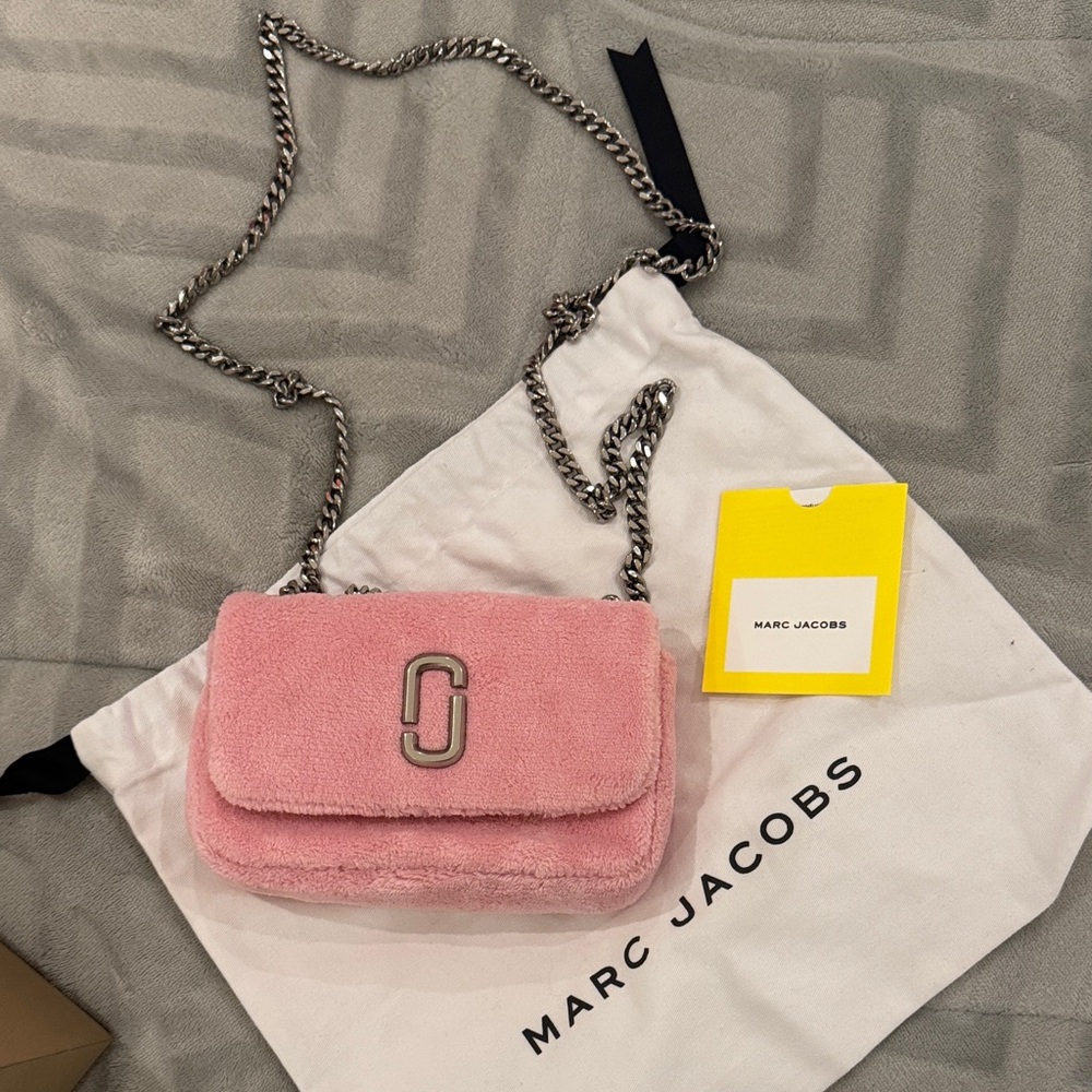 Marc Jacobs authentic fur Soft Pink Crossbody Bag purse